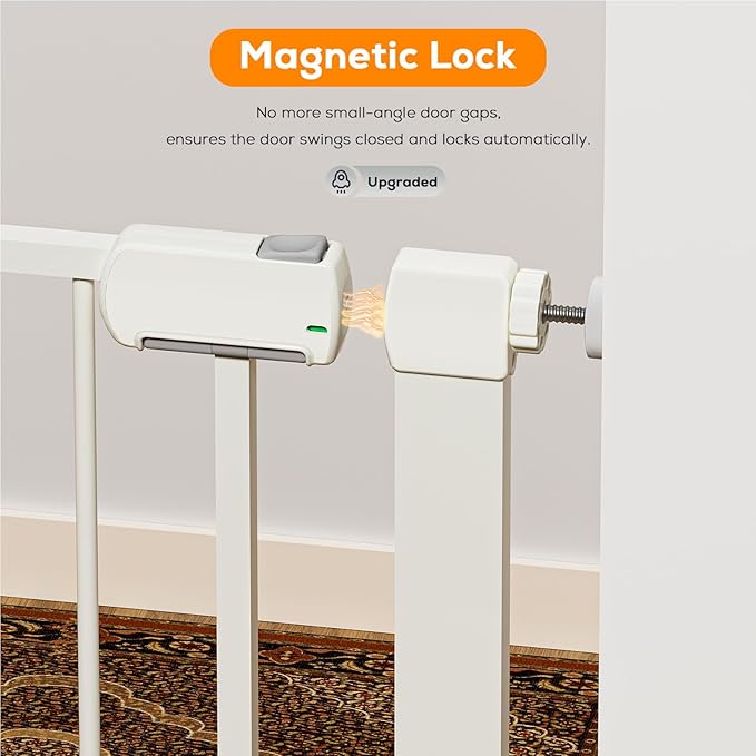 29.5-59.8" Magnetic Baby Gate for Stairs, Baby Safety Essentials, Auto Close - Image 2