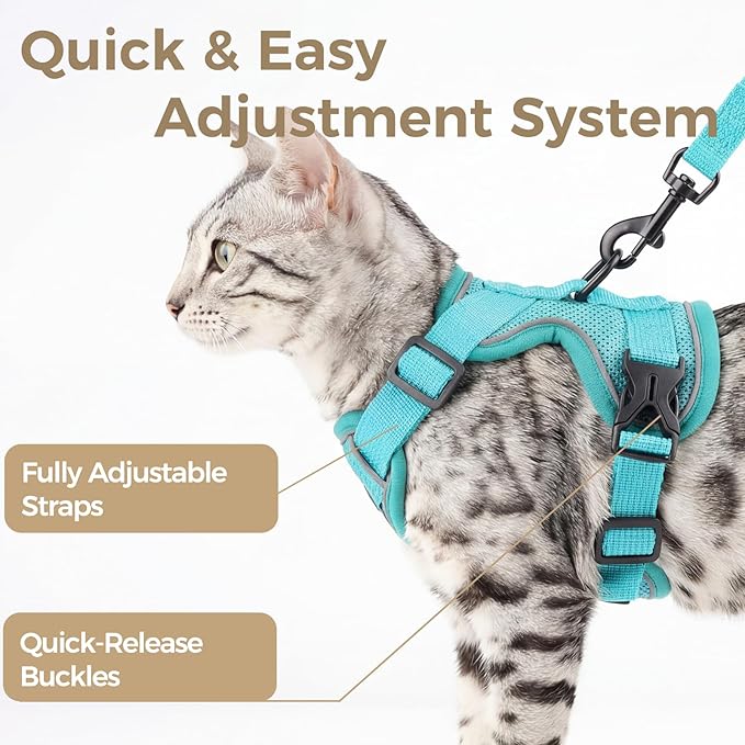 Cat Harness and Leash Set Escape Proof Tactical Extra Large Kitten Harness - Image 4