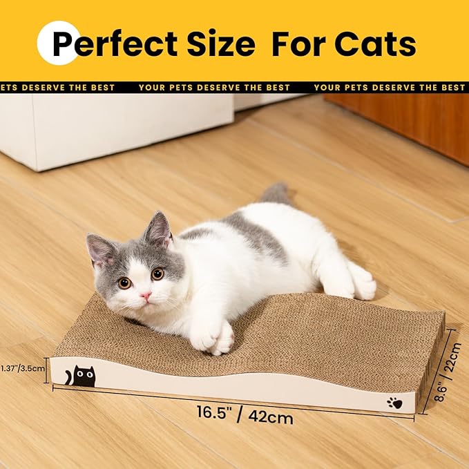 Cat Scratcher, Durable Scratch Pad, Corrugated Cardboard Scratching Board - Image 2
