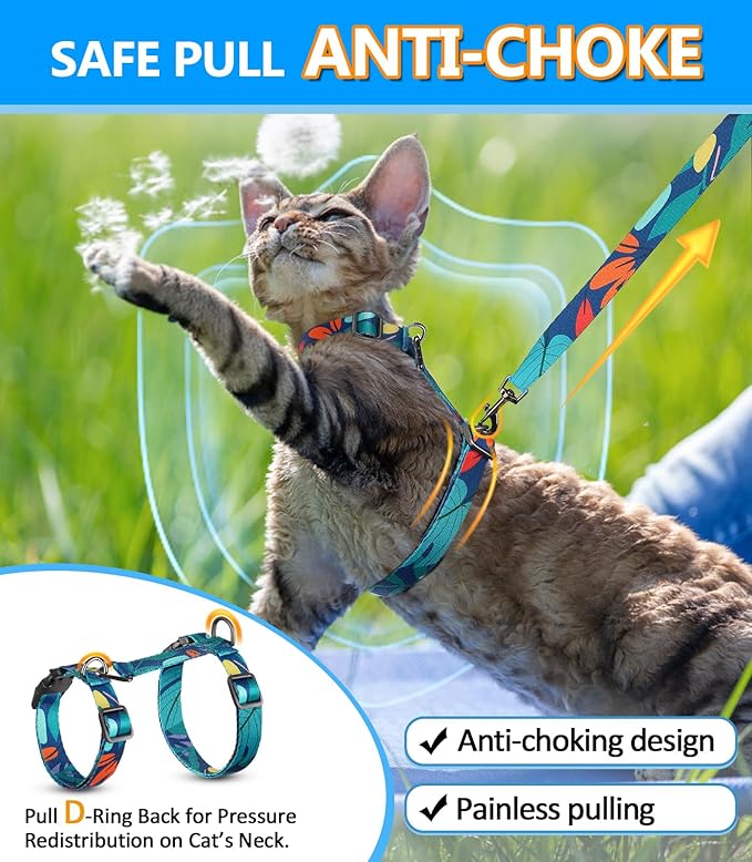 Halypet Cat Harness and Leash Set, 3-in-1 Adjustable & Lightweight, Escape-Proof - Image 9