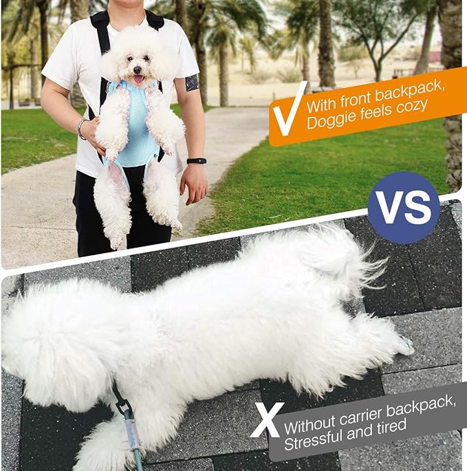 Pawaboo Adjustable Dog Carrier Purses, Pet Front Cat Travel Bag Dog Carrier - Image 6