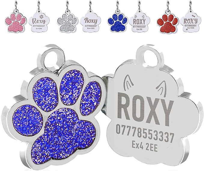 EDSG Cat Dog Tags Personalized for Pets, Dog Name Tags Cat Name ID Tag by EDSG