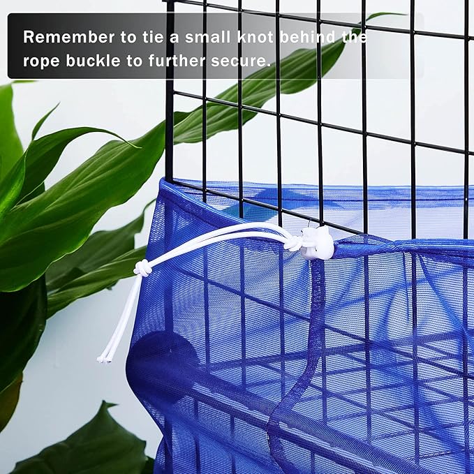 Shappy Large Bird Cage Seed Catcher, Bird Cage Cover Net Skirt Guard, - Image 3