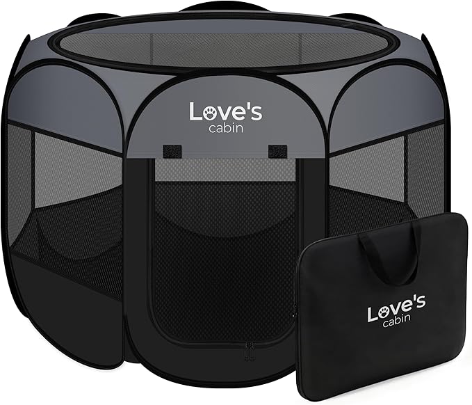 Love's cabin Pet Puppy Dog Playpen, Small Dog Tent Crates Cage Indoor/Outdoor by Lovescabin