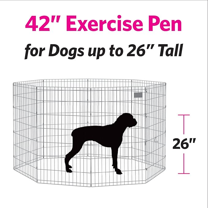 MidWest Homes for Pets Folding Metal Dog Exercise Pen, Indoor/Outdoor Playpen - Image 7