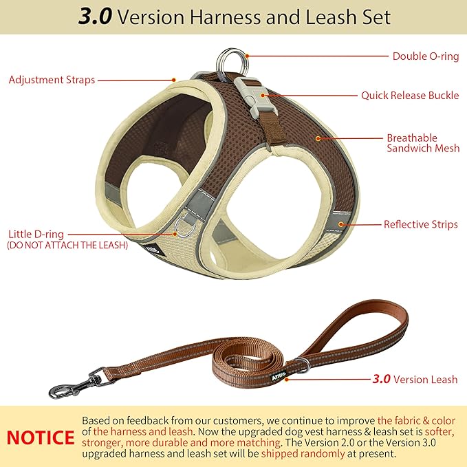 AIITLE Comfortable Dog Harness and Leash Set - Image 3