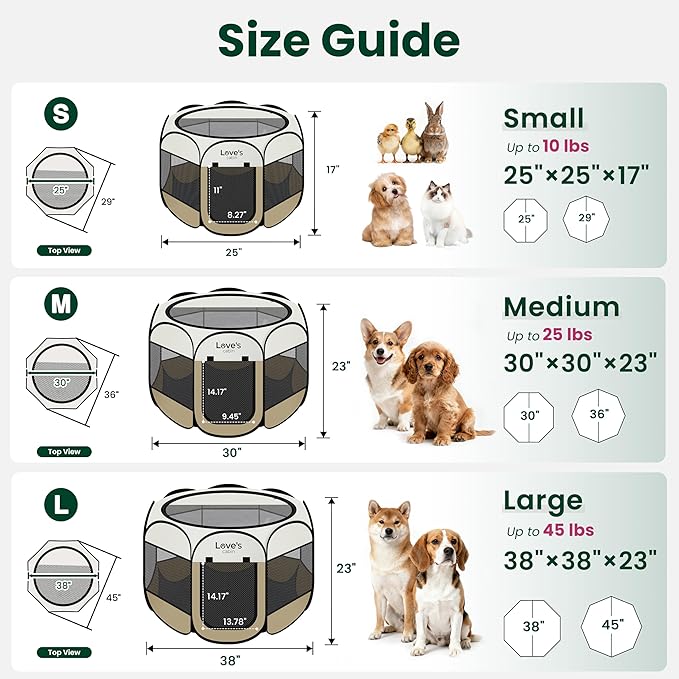 Love's cabin Pet Puppy Dog Playpen, Small Dog Tent Crates Cage Indoor/Outdoor - Image 2