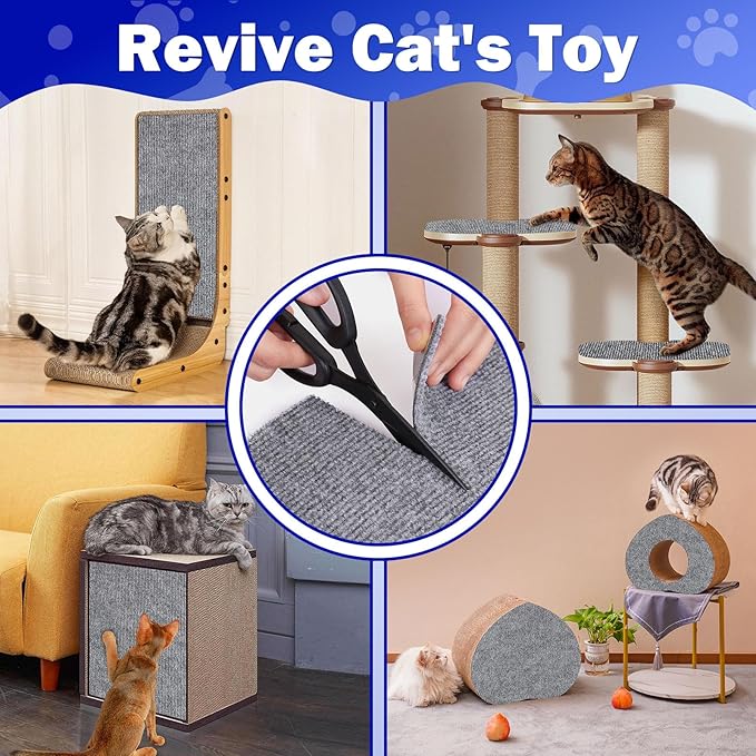 Anit Cat Scratch Couch Furniture Protector, 78.7x15.8 Cat Wall Corner Scratcher - Image 5