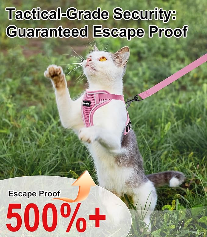 Cat Harness and Leash for Walking Escape Proof Soft Adjustable Cat Leash - Image 6