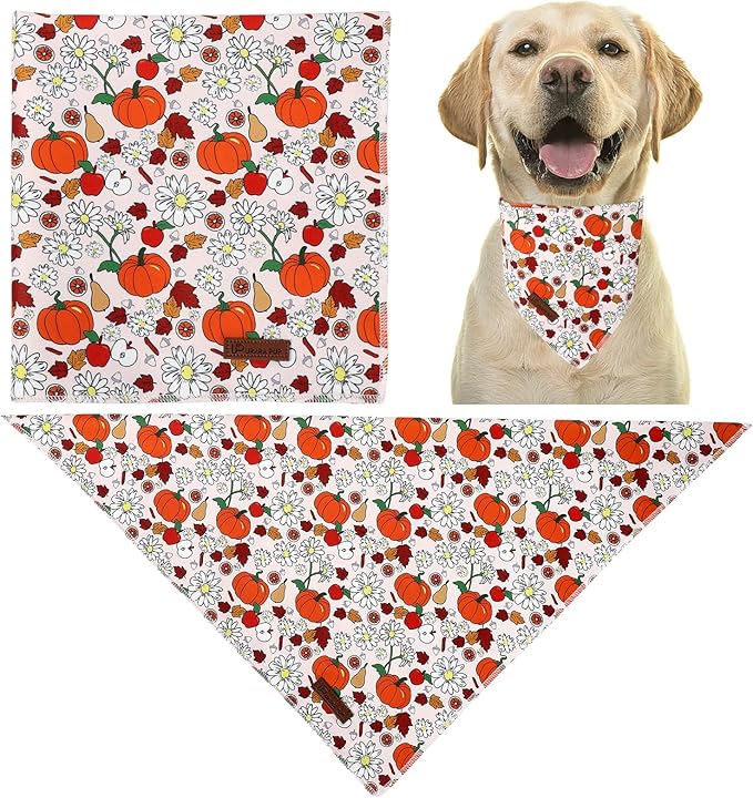 Pet Collar-Autumn Daisy Dog Collars-Pink Grid Puppy Collar-Adjustable, Sturdy & - Image 4