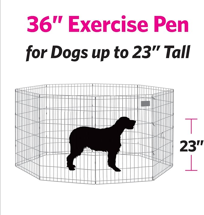 MidWest Homes for Pets Folding Metal Dog Exercise Pen, Indoor/Outdoor Playpen - Image 7