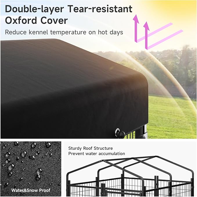 2PCS Dog Kennel Outdoor, Outside Dog Kennel - Image 6