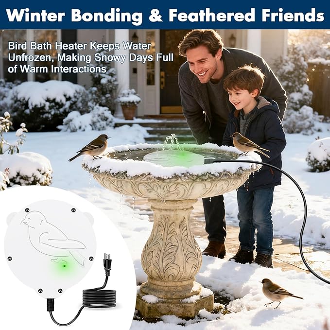 2 Pack Outdoors 100W Bird Bath Heater - Image 7