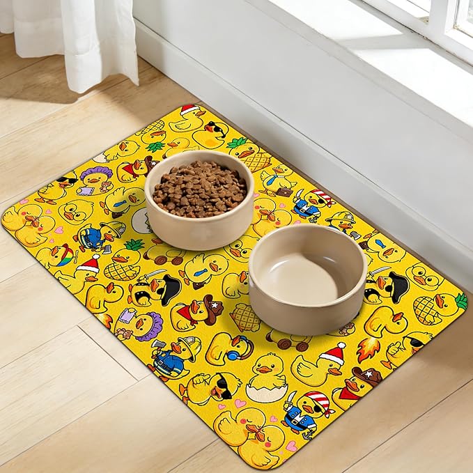 Dog Food Mat for Bowls, Absorbent Quick Dry Dog Cat Mats for Food and Water - Image 9