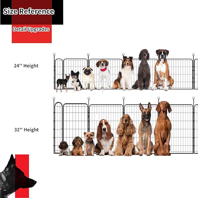 Puppy Playpen Indoor/Outdoor, 2 Add-On Panels Dog Pen Play Pen - Image 5