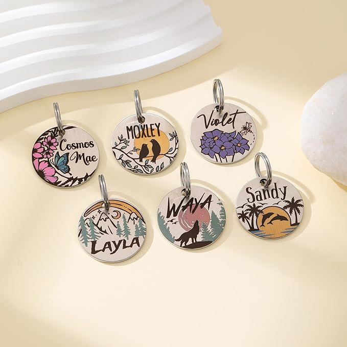 MYXGY Colorful Dog Tags Personalized, Engraved Dog Tags - Image 3