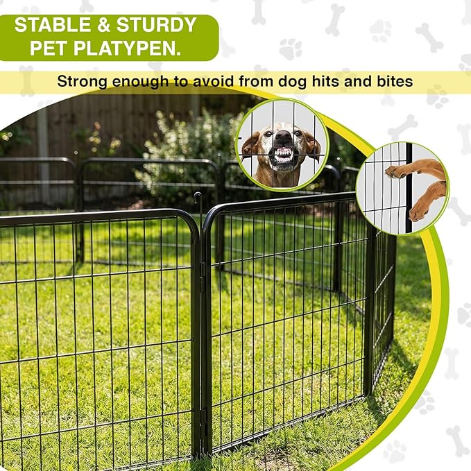 BestPet Dog Playpen 24 Inch 16 Panels Heavy Duty Metal Pet Exercise Pen Indoor - Image 6