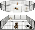 BestPet Dog Playpen 24 Inch 16 Panels Heavy Duty Metal Pet Exercise Pen Indoor by BestPet