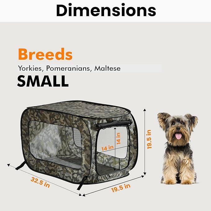 Beatrice Home Fashions Portable, Collapsible, Pop Up Kennel Travel Cat and Dog - Image 2