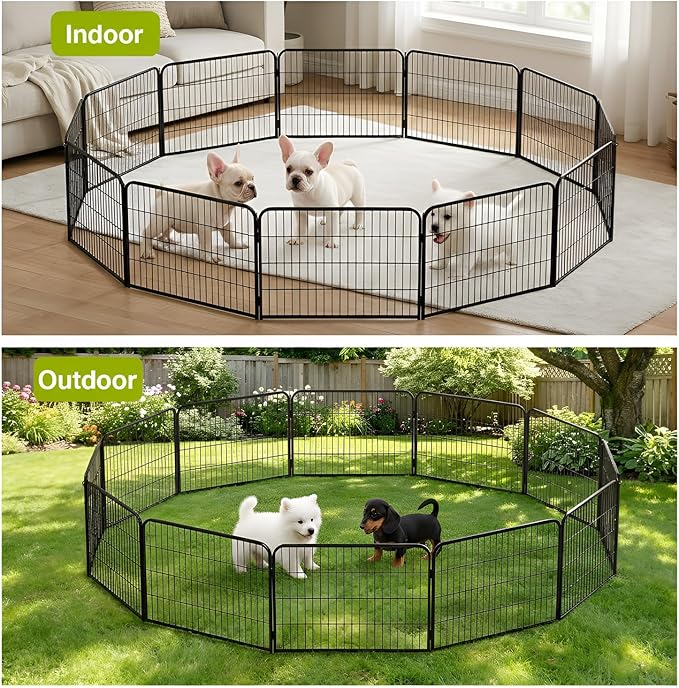 BestPet Dog Playpen 24 Inch 12 Panels Heavy Duty Metal Pet Exercise Pen Without - Image 8