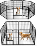 DUMOS Dog Playpen Indoor, Metal 32 Inch 8 Panels Foldable Pet Fence by DumosLifestyle