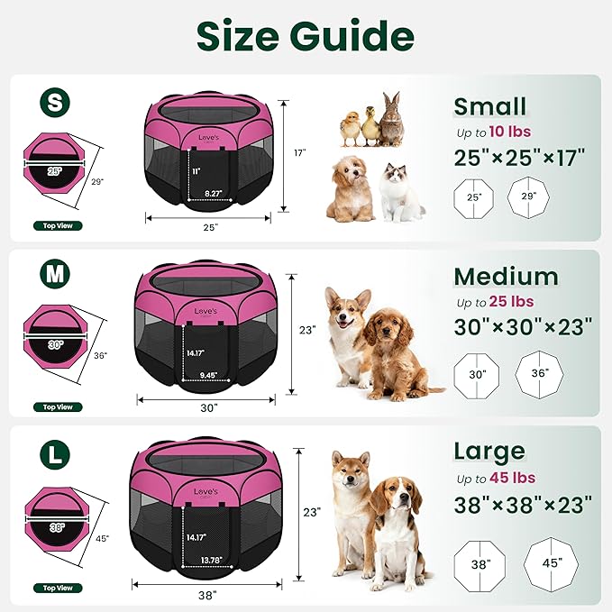 Love's cabin Pet Puppy Dog Playpen, Medium Dog Tent Crates Cage Indoor/Outdoor - Image 2