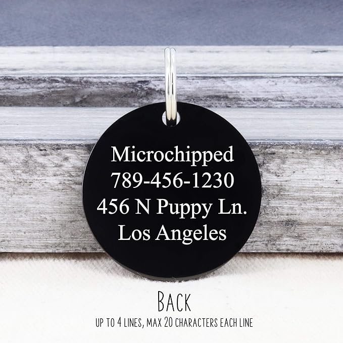 UltraJoys Stainless Steel Pet ID Tag Dog Name Tags Personalized Front and Back - Image 3