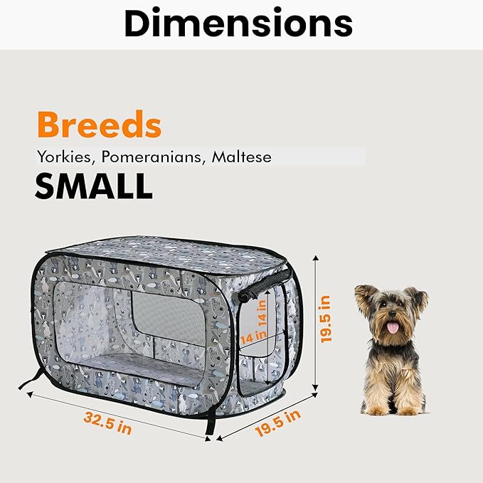 Beatrice Home Fashions Portable, Collapsible, Pop Up Kennel Travel Cat and Dog - Image 2