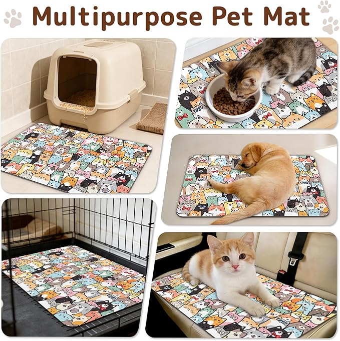 Dog Food Mat for Bowls, Absorbent Quick Dry Dog Cat Mats for Food and Water - Image 7