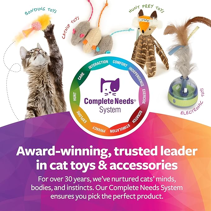 SmartyKat Frisky Flyer Feather Wand Cat Toy, Extendable Up to 24" - Image 6