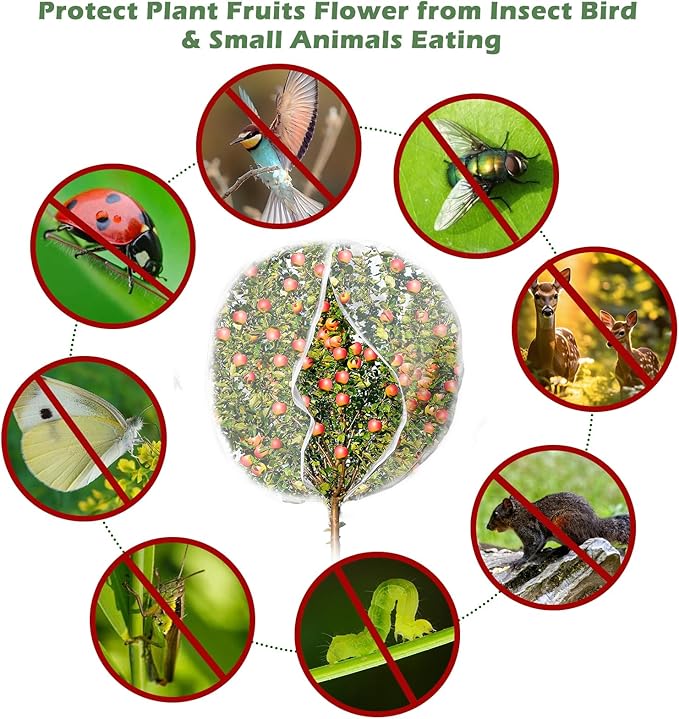 10 x 10ft Extra Large Fruits Tree Netting, Garden Mesh Insect Tree Cover - Image 3