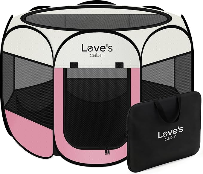 Love's cabin Pet Puppy Dog Playpen, Small Dog Tent Crates Cage Indoor/Outdoor by Lovescabin