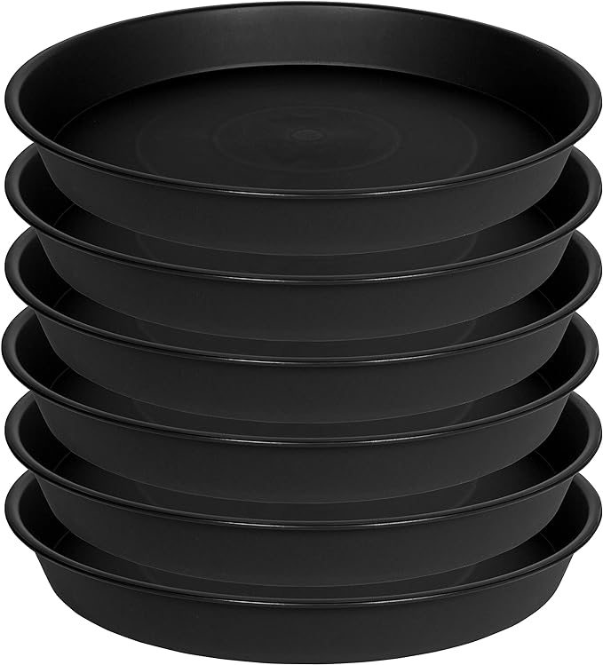 2 Pack of 10 inch Plant Saucer Gray, Heavy Duty Plastic Plant Saucer 10 inch - Image 8