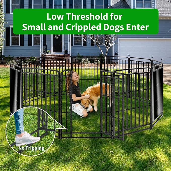 Heavy Duty Dog Playpen: 32 Steel Panels 47" Height, Square Steel Pipe - Image 3