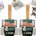 2 PACK Sprinkle & Sweep Metal Cat Litter Scoop by SprinkleSweep