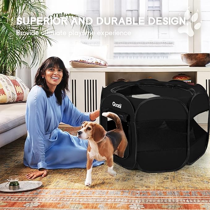 Puppy Playpen Indoor for Small Dogs, Portalble Pet Dog Play Pens Kennel Crate - Image 3