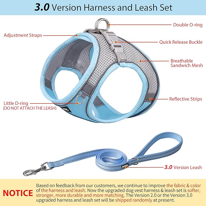 AIITLE Comfortable Dog Harness and Leash Set - Image 3