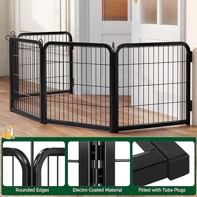 Yaheetech Dog Playpen, 24 inch 4 Panels Dog Pen - Image 7