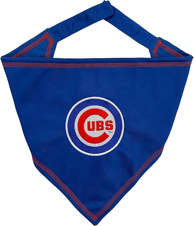 Pets First MLB Chicago Cubs TIE Bandana, Large/X-Large. Dog Bandana Scarf Bib by PETSFIRST
