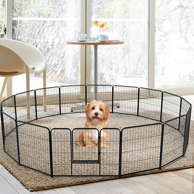 NEWBULIG Dog Playpen 16 Panels 24" Height Foldable Heavy Duty Metal Dog - Image 6