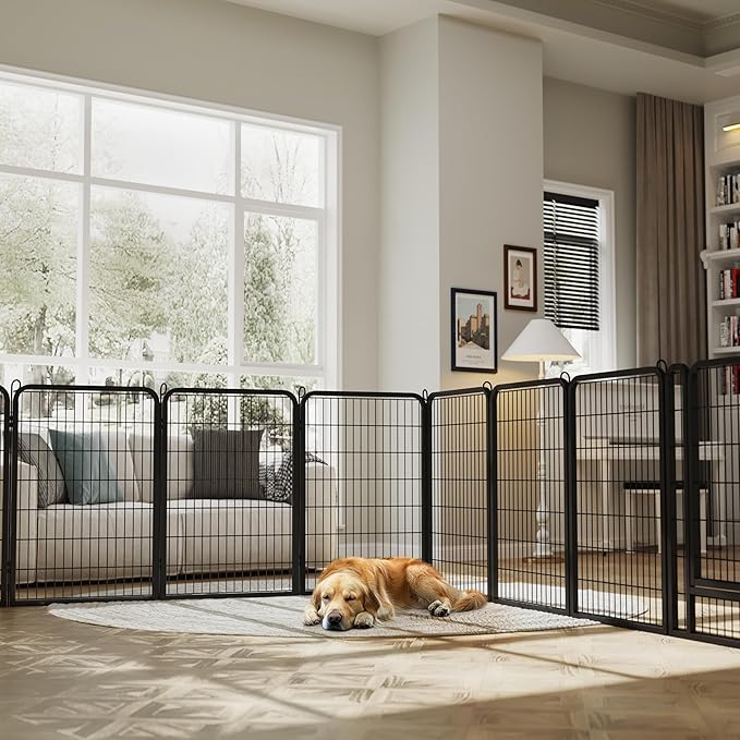 Yaheetech Dog Playpen Outdoor, 40 inch 32 Panels Dog Pen Indoor Heavy Duty - Image 3