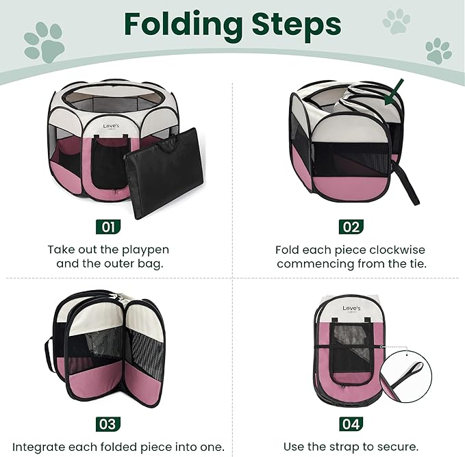 Love's cabin Pet Puppy Dog Playpen, Large Dog Tent Crates Cage Indoor/Outdoor - Image 8
