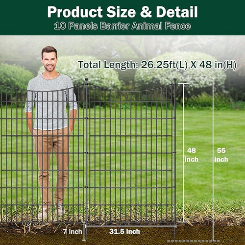 10 Panels Decorative Garden Fence - Image 2
