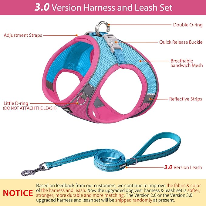 AIITLE No Pull Dog Harness and Leash Set, Step in Adjustable Dog Harness - Image 3