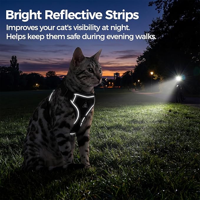 Cat Harness and Leash Set Escape Proof Tactical Small Kitten Harness Emotional - Image 6
