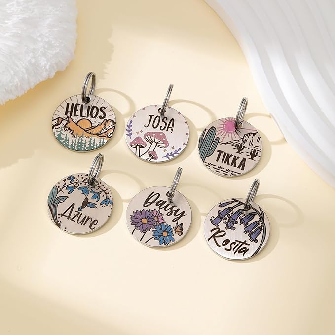 MYXGY Colorful Dog Tags Personalized, Engraved Dog Tags - Image 4