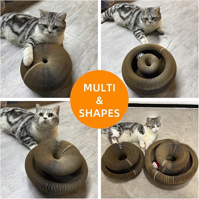 2 Pcs Kitty Kurls Cat Toy Magic Organ Cat Scratching Board, Foldable & - Image 7