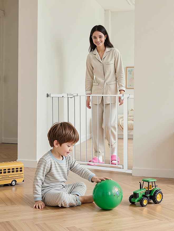 29.5-40.5" Baby Gate for Stairs, Dog Gate for Doorways, Walk Thru Auto Close - Image 8