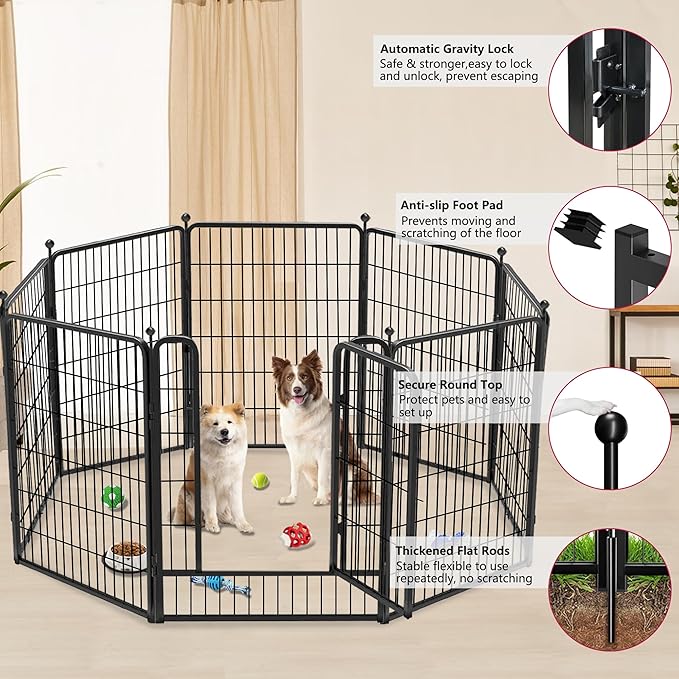 Dog Playpen 40 inch 32 Panels Indoor Outdoor Dog Pen - Image 5
