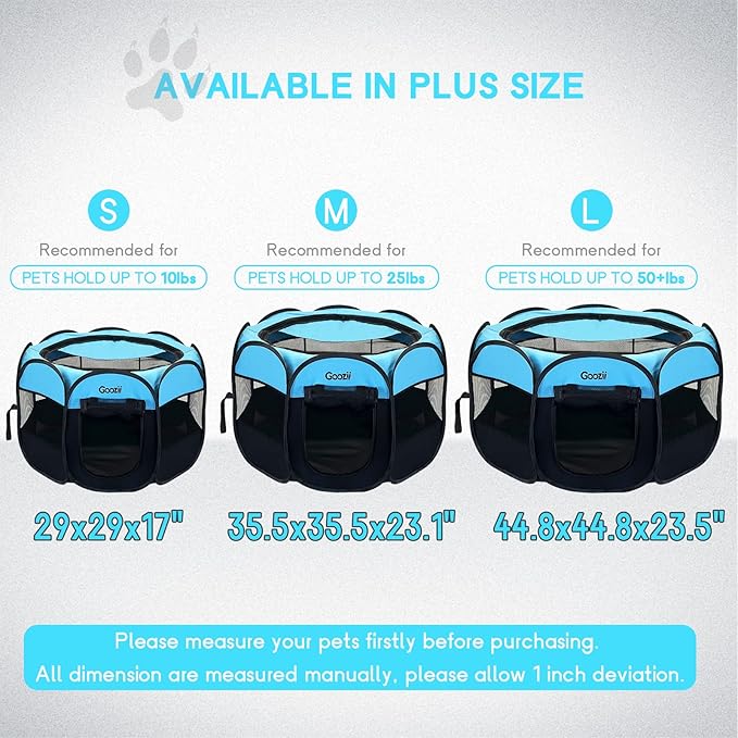 Portable Dog Playpen Indoor Outdoor, Collapsible Pet Dog Playpen - Image 2